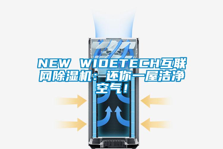 NEW WIDETECH互聯(lián)網(wǎng)除濕機(jī)：還你一屋潔凈空氣！