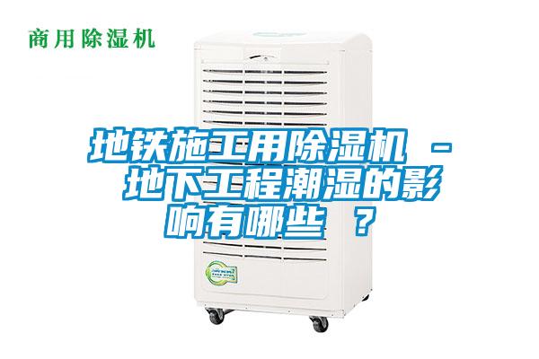 地鐵施工用除濕機 - 地下工程潮濕的影響有哪些 ？