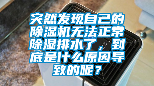 突然發(fā)現(xiàn)自己的除濕機無法正常除濕排水了，到底是什么原因導致的呢？