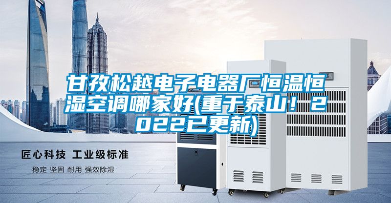 甘孜松越電子電器廠恒溫恒濕空調(diào)哪家好(重于泰山！2022已更新)